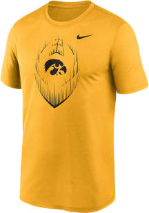 Nike Iowa Hawkeyes Gold Dri-Fit Legend Design Short Sleeve T Shirt