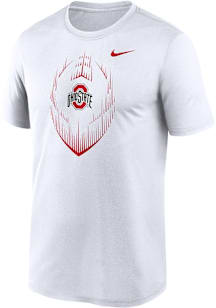 Nike Ohio State Buckeyes White Dri-Fit Legend Short Sleeve T Shirt