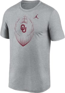 Nike Oklahoma Sooners Grey Dri-Fit Legend Short Sleeve T Shirt