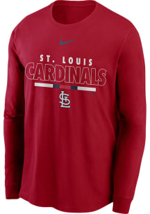 Nike St Louis Cardinals Red Color Bar Long Sleeve T Shirt