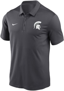 Mens Michigan State Spartans Grey Nike Franchise Short Sleeve Polo Shirt