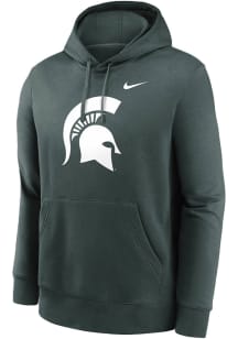 Mens Michigan State Spartans Green Nike Club Fleece Hooded Sweatshirt