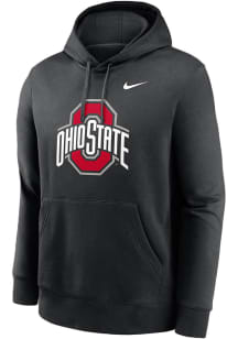 Mens Ohio State Buckeyes Black Nike Club Fleece Hooded Sweatshirt