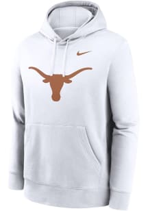 Nike Texas Longhorns Mens White Club Fleece Long Sleeve Hoodie