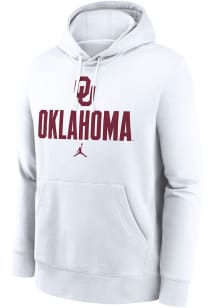 Nike Oklahoma Sooners Mens White Club Fleece Long Sleeve Hoodie