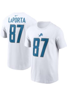 Sam LaPorta Detroit Lions White Alt Short Sleeve Player T Shirt