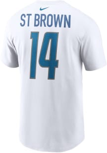 Amon-Ra St. Brown Detroit Lions White Alt Short Sleeve Player T Shirt