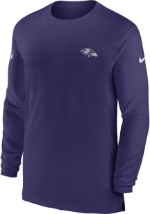 Nike Baltimore Ravens Purple Dri-Fit Coach UV Long Sleeve T-Shirt