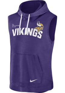Nike Minnesota Vikings Purple Sleeveless Lightweight Hood Short Sleeve Hoods