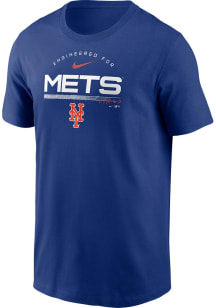 Nike New York Mets Blue Engineered Short Sleeve T Shirt