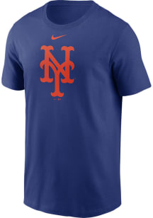Nike New York Mets Blue Large Logo Short Sleeve T Shirt