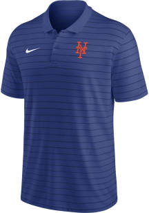 Nike New York Mets Mens Blue Striped Short Sleeve Polo