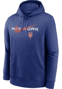 Nike New York Mets Mens Blue Club Fleece Long Sleeve Hoodie