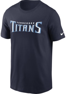 Nike Tennessee Titans Navy Blue Wordmark Essential Short Sleeve T Shirt