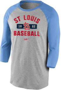 Nike St Louis Cardinals Grey Coop Vintage Long Sleeve Fashion T Shirt