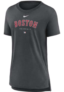Nike Boston Red Sox Womens Charcoal Triblend Short Sleeve T-Shirt