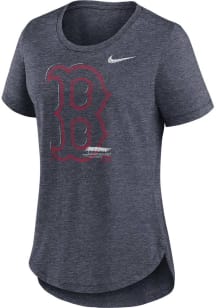 Nike Boston Red Sox Womens Navy Blue Legacy Triblend Short Sleeve T-Shirt