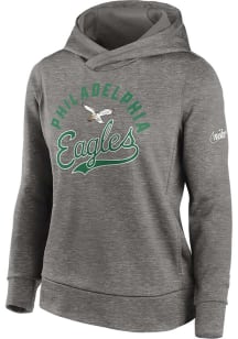 Nike Philadelphia Eagles Womens Grey Stretch Run Hooded Sweatshirt