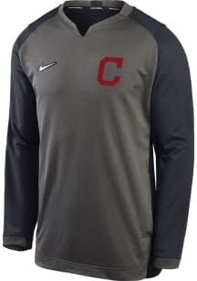Nike Cleveland Indians Mens Grey Authentic Thermal Long Sleeve Sweatshirt