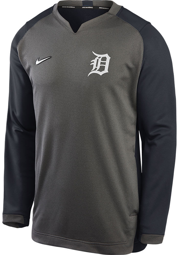 Nike Detroit Tigers Mens Grey Authentic Thermal Long Sleeve