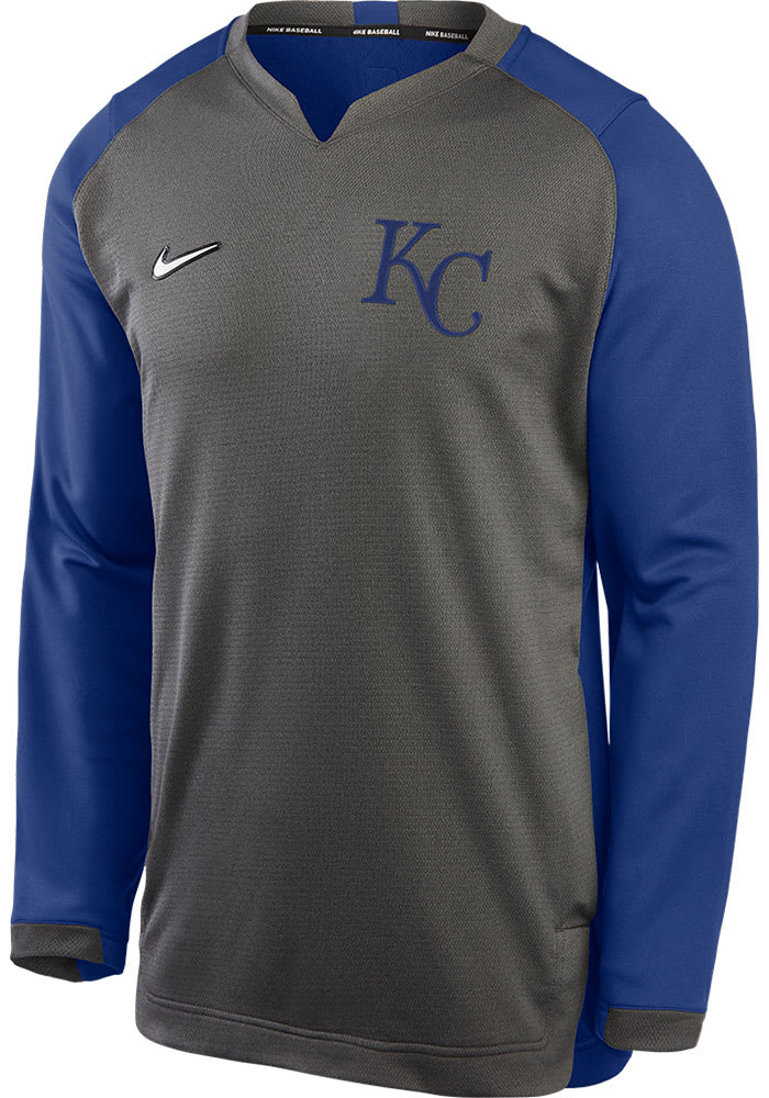 Nike Kansas City Royals Mens Grey Authentic Thermal Long Sleeve