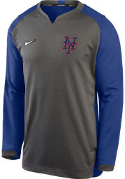 Nike New York Mets Mens Grey Authentic Thermal Long Sleeve Sweatshirt