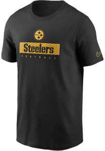 Nike Pittsburgh Steelers Black Sideline Team Issue Short Sleeve T Shirt