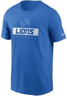 Nike Detroit Lions Blue Sideline Team Issue Short Sleeve T Shirt