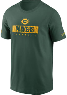 Nike Green Bay Packers Green Sideline Team Issue Short Sleeve T Shirt