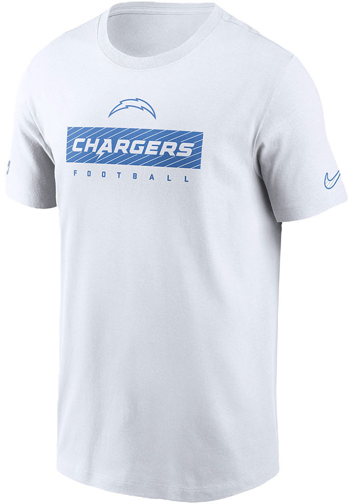 Nike Los Angeles Chargers WHITE Sideline Team Issue Short Sleeve T