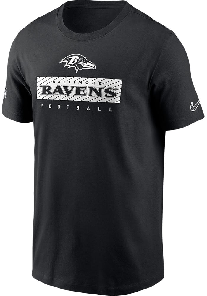 Nike Baltimore Ravens BLACK Sideline Team Issue Short Sleeve T