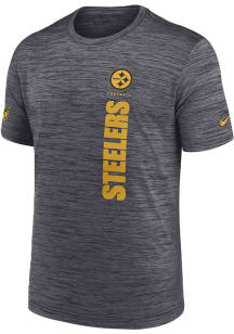 Nike Pittsburgh Steelers Black Sideline Velocity Short Sleeve T Shirt