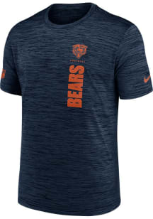 Nike Chicago Bears Navy Blue Sideline Velocity Design Short Sleeve T Shirt