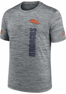 Nike Denver Broncos Grey Sideline Velocity Short Sleeve T Shirt