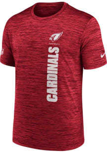 Nike Arizona Cardinals Red Sideline Velocity Short Sleeve T Shirt