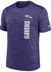 Nike Baltimore Ravens Purple Sideline Velocity Short Sleeve T Shirt