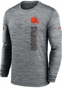 Nike Cleveland Browns Grey Sideline Velocity Long Sleeve T-Shirt