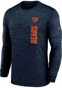 Nike Chicago Bears Navy Blue Sideline Velocity Long Sleeve T-Shirt