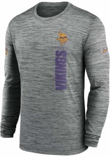 Nike Minnesota Vikings Grey Sideline Velocity Long Sleeve T-Shirt