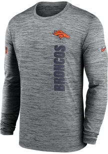 Nike Denver Broncos Grey Sideline Velocity Long Sleeve T-Shirt