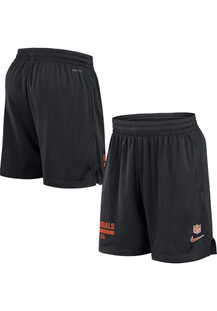 Nike Cincinnati Bengals Mens Black Sideline Mesh Shorts