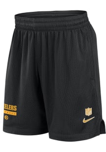 Nike Pittsburgh Steelers Mens Black Sideline Mesh Shorts