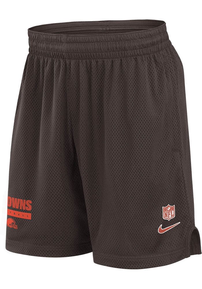 Cleveland Browns Mens Nike Brown Sideline Mesh Shorts - 173203694