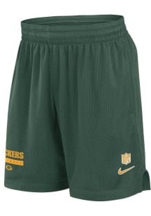 Nike Green Bay Packers Mens Green Sideline Mesh Shorts