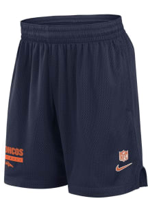 Nike Denver Broncos Mens Navy Blue Sideline Mesh Shorts