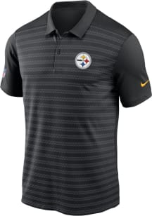 Nike Pittsburgh Steelers Mens Black Sideline Victory Short Sleeve Polo