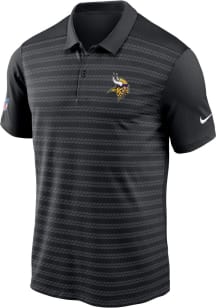 Nike Minnesota Vikings Mens Black Sideline Victory Short Sleeve Polo