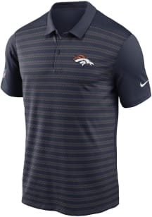 Nike Denver Broncos Mens Navy Blue Sideline Victory Short Sleeve Polo