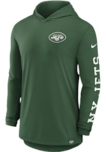 Nike New York Jets Mens Black Blitz Dri-Fit Long Sleeve Lightweight Hoodie