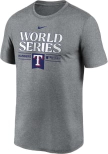 Nike Texas Rangers Grey 2023 World Series Participants Short Sleeve T Shirt